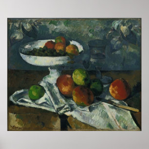 Poster Paul Cézanne - ainda vida com prato de fruta