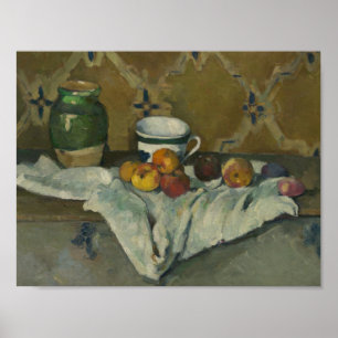 Poster Paul Cezanne - Ainda vive com Jar, Copa e Apple