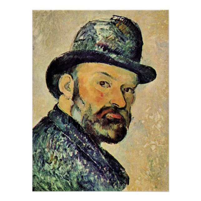 Póster Paul Cezanne, autorretrato, (Frente)