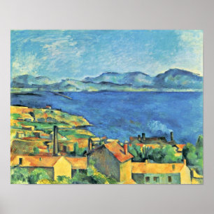 Poster Paul Cezanne - Baía de Marselha, da placa