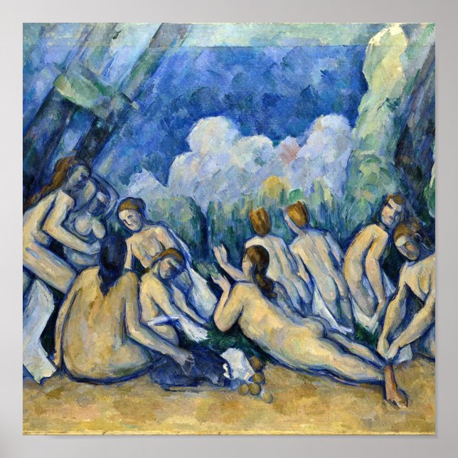 Poster Paul Cezanne - Bathers (Les Grandes Baigneuses) (Frente)