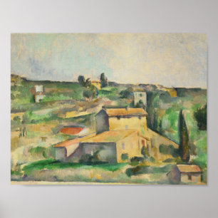 Póster Paul Cezanne - Campos em Bellevue