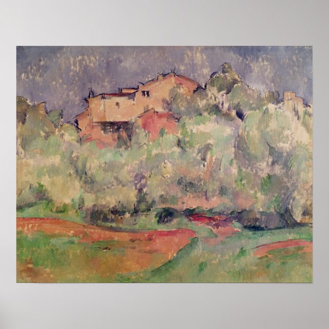 Póster Paul Cezanne | Casa em Bellevue, 1888-1892 (Frente)