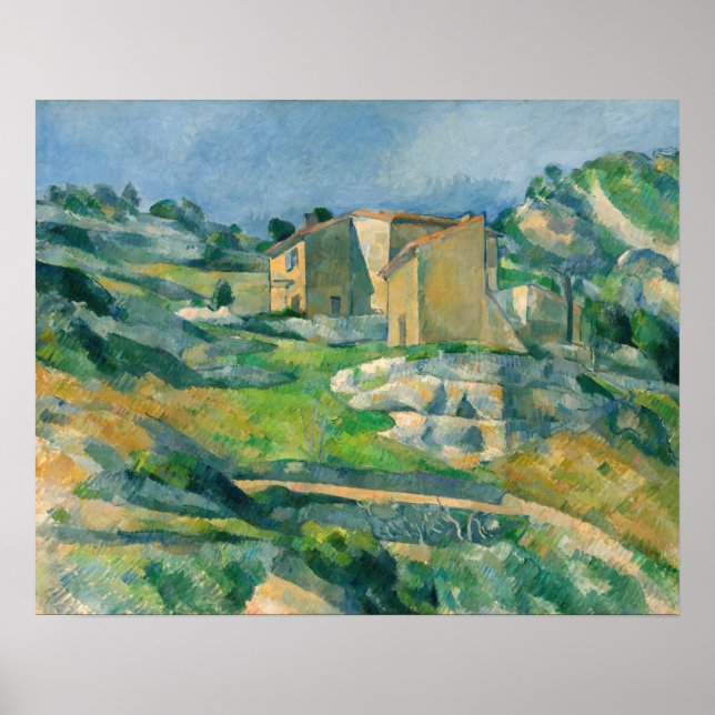 Poster Paul Cezanne - Casas em Provença, Vale do Riaux (Frente)