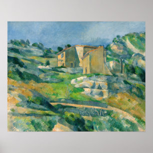 Poster Paul Cezanne - Casas na Provença, Vale de Riaux