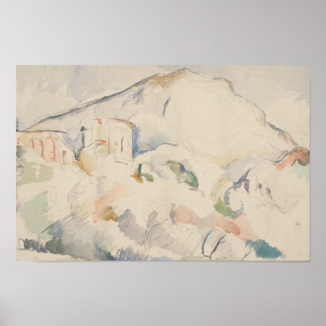 Poster Paul Cezanne-Chateau Noir e Mont Sainte-Victoire (Frente)
