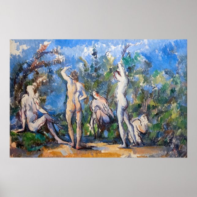 Poster Paul Cezanne - Cinco Banhistas (Frente)