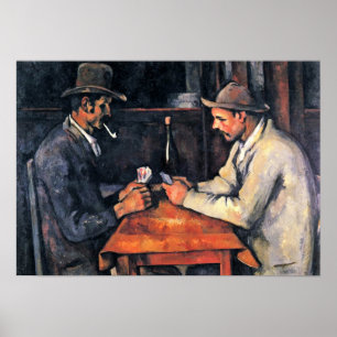 Póster Paul Cezanne - dois jogadores de cartão