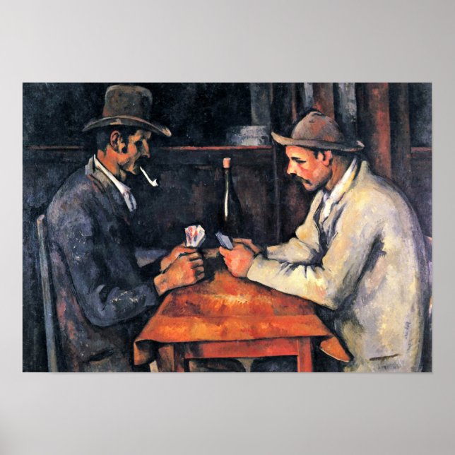 Póster Paul Cezanne - Dois jogadores de cartas (Frente)