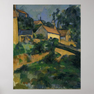 Poster Paul Cézanne - estrada de giro em Montgeroult