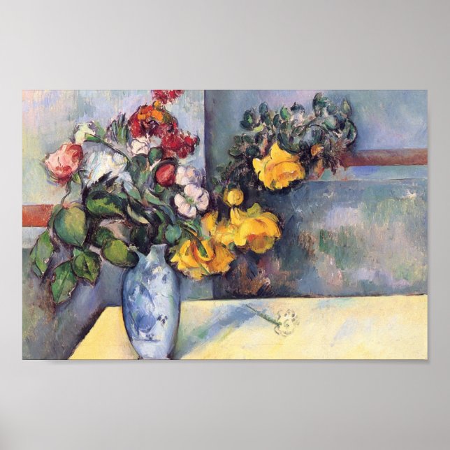 Poster Paul Cezanne - Flores da Vida Estática em um Vaso (Frente)