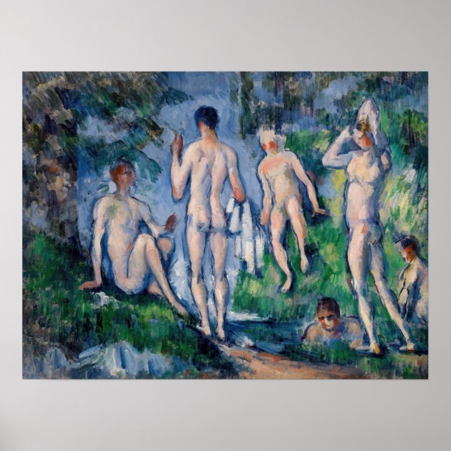 Poster Paul Cezanne - Grupo dos Bathers (Frente)