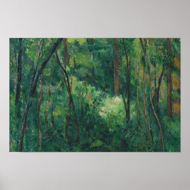 Póster Paul Cezanne - Interior de uma Floresta (Frente)