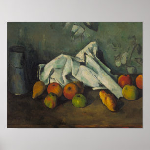 Póster Paul Cezanne - Leite e Maçãs