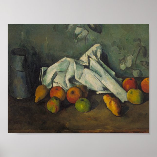 Poster Paul Cezanne - Leite e Maçãs (Frente)