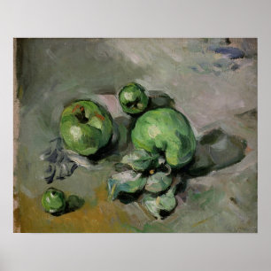 Póster Paul Cezanne Maçãs Verdes, c.1872-73