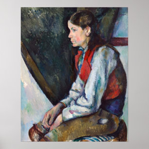 Poster Paul Cezanne - Menino com Colete Vermelho