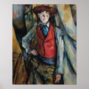 Poster Paul Cezanne - Menino com Colete Vermelho