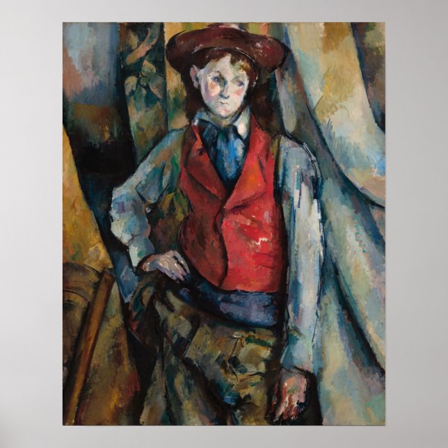 Poster Paul Cezanne - Menino no Colete Vermelho (Frente)