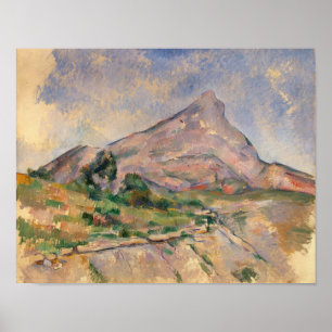 Poster Paul Cezanne Mont Sainte-Victoire, 1897-98