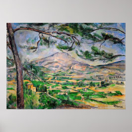 Poster Paul Cezanne - Mont Sainte-Victoire e pinheiro Gra