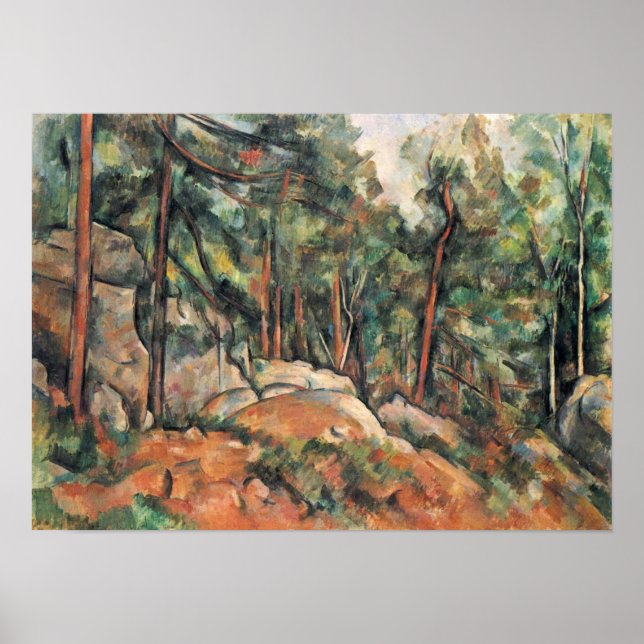 Póster Paul Cezanne - Na floresta (Frente)