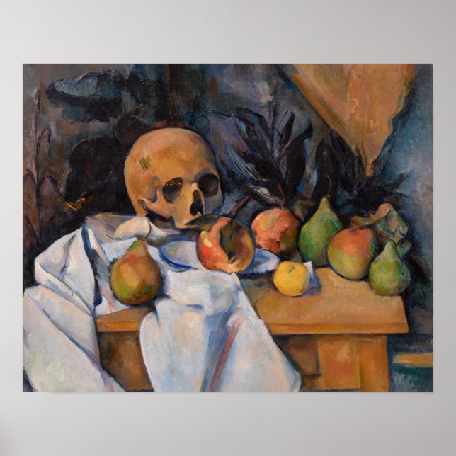 Poster Paul Cezanne - Natureza Morta com Caveira (Frente)