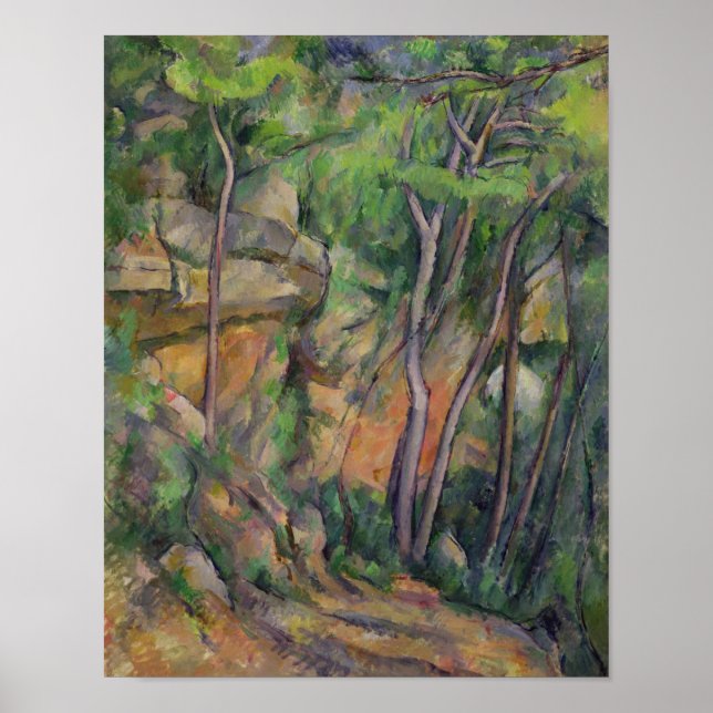 Póster Paul Cezanne | No Parque de Chateau Noir, c.1896 (Frente)