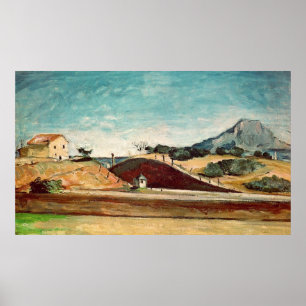 Póster Paul Cezanne   o corte Railway, c.1870