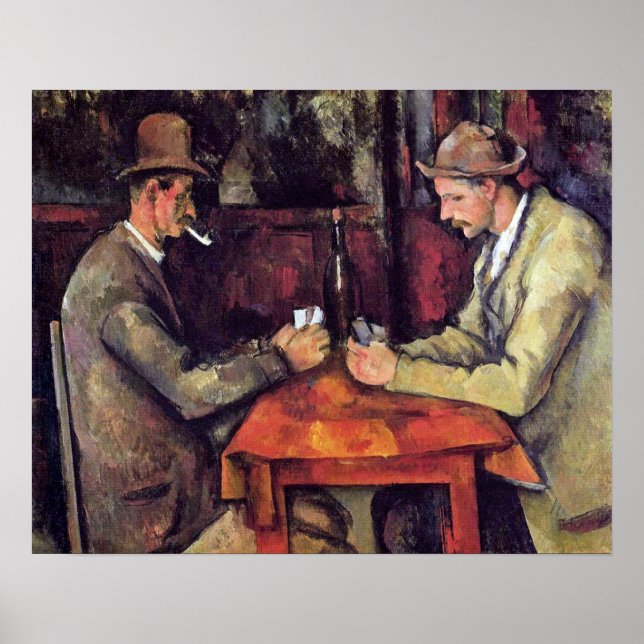 Póster Paul Cezanne - Os Jogadores de Cartas Pintura de A (Frente)