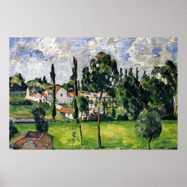 Poster Paul Cezanne - Paisagem com Linha de Água, (Frente)