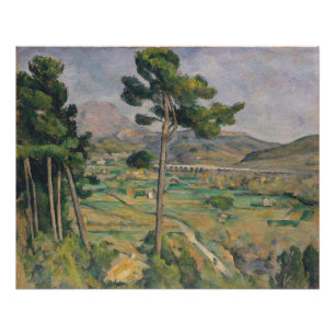 Póster Paul Cezanne   Paisagem com viaduto