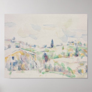 Póster Paul Cezanne - Paisagem na Provença