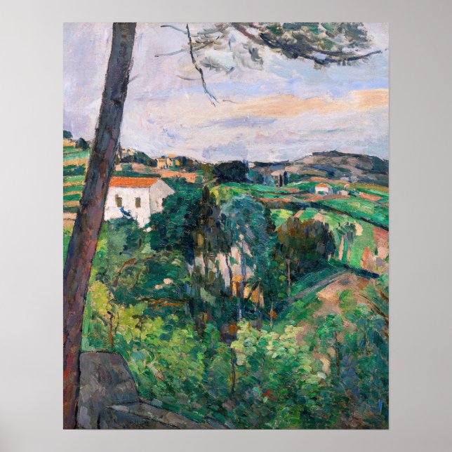 Poster Paul Cezanne - Pinheiro em Estaque (Frente)