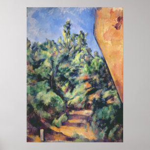 Póster Paul Cezanne   Rocha vermelha, c.1895 (óleo na can