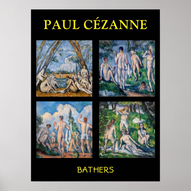 Poster Paul Cezanne - Seleção de Bathers Masterworks (Frente)