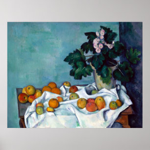 Poster Paul Cezanne Sta Life Apple e Primroses