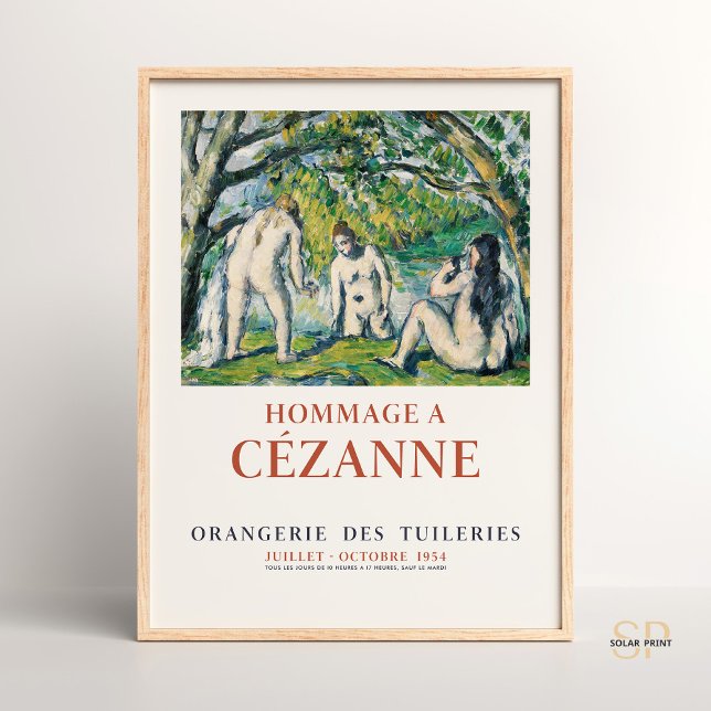 Poster Paul Cézanne Three Bathers Impressionista Art Impr (Criador carregado)