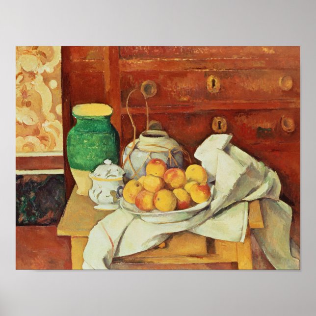 Póster Paul Cezanne | Vida estática com caixa de gavetas, (Frente)