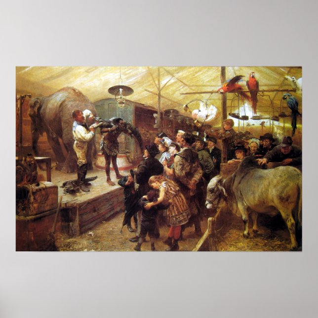 Poster Paul Friedrich Meyerheim Menagerie (Frente)