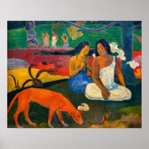 Poster Paul Gauguin - Arearea / O Cão Vermelho
