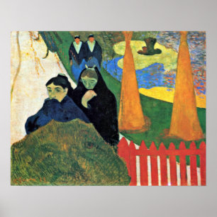 Poster Paul Gauguin - As empregadas atravessam um jardim
