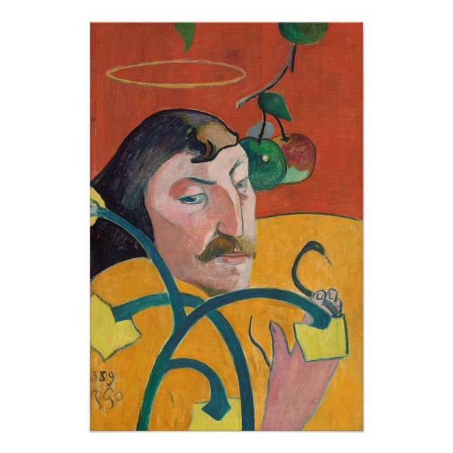 Póster Paul Gauguin | Autorretrato, 1889 (óleo sobre made (Frente)