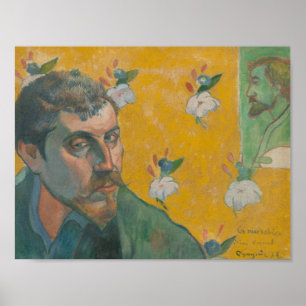 Póster Paul Gauguin - Autorretrato com retrato