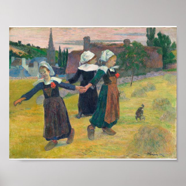 Poster Paul Gauguin - Breton Girls Dancing (Frente)