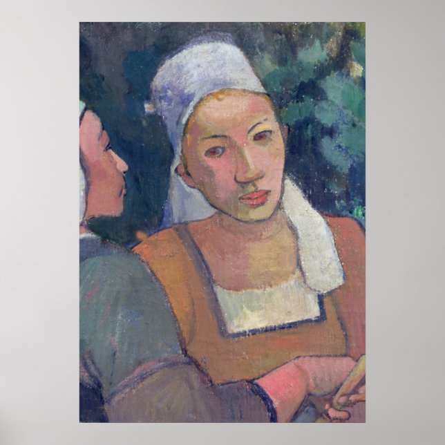 Póster Paul Gauguin | Camponeses bretões, 1894 (óleo sobr (Frente)