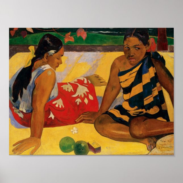 Poster Paul Gauguin Duas Mulheres De Tahiti Parau Api Vin (Frente)
