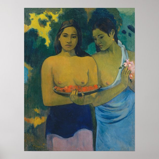 Poster Paul Gauguin - Duas Mulheres Tahitianas (Frente)