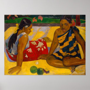 Poster Paul Gauguin - Mulheres taitianas / Parau Api