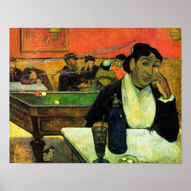 Poster Paul Gauguin: O Café da Noite, Arles (Frente)